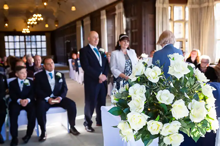 Wedding photography at Fanhams Hall in late October, Ware
