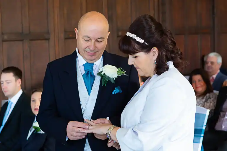 Wedding photography at Fanhams Hall in late October, Ware