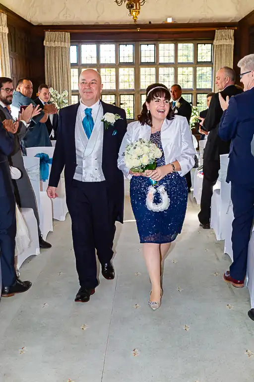 Wedding photography at Fanhams Hall in late October, Ware