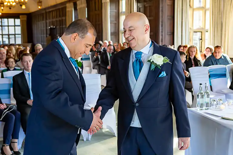 Wedding photography at Fanhams Hall in late October, Ware