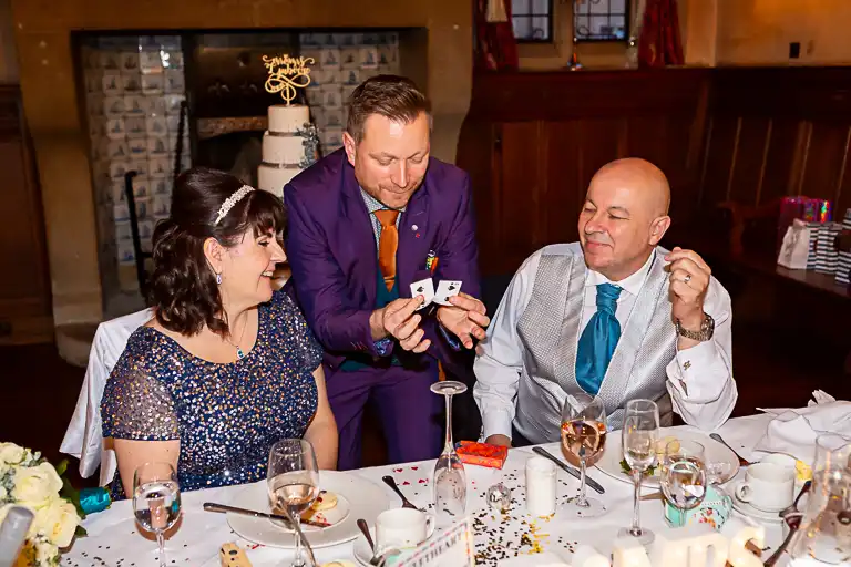 Wedding photography at Fanhams Hall in late October, Ware