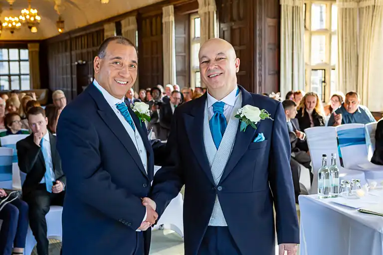 Wedding photography at Fanhams Hall in late October, Ware