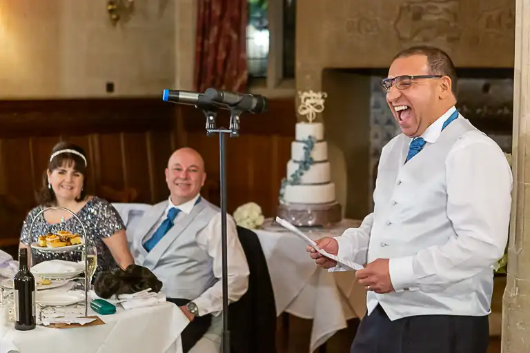 Wedding photography at Fanhams Hall in late October, Ware