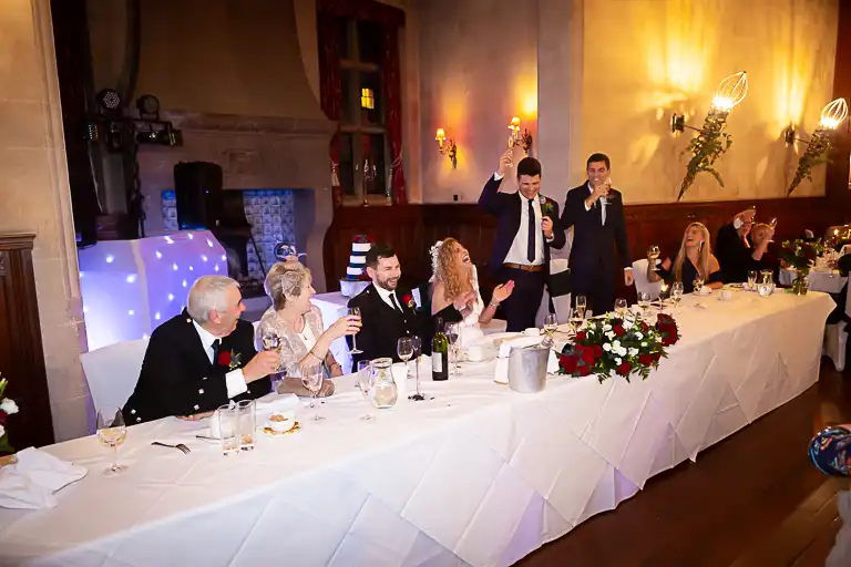 Wedding photography at Fanhams Hall in October, Ware