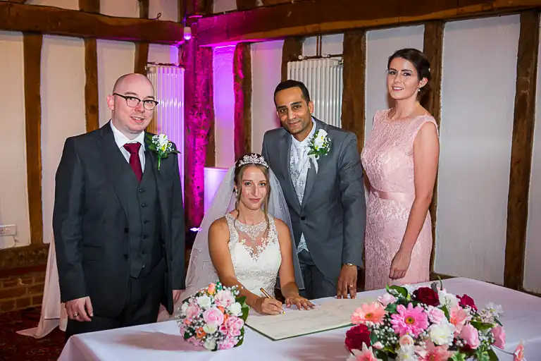 Wedding photography at Knebworth Barns, Knebworth, Hertfordshire