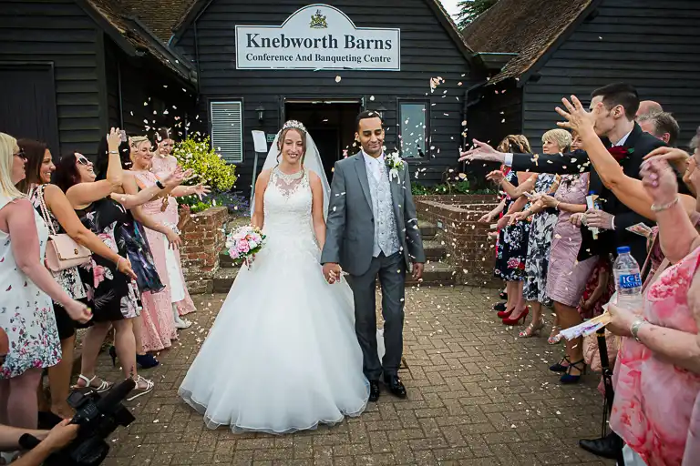 Wedding photography at Knebworth Barns, Knebworth, Hertfordshire