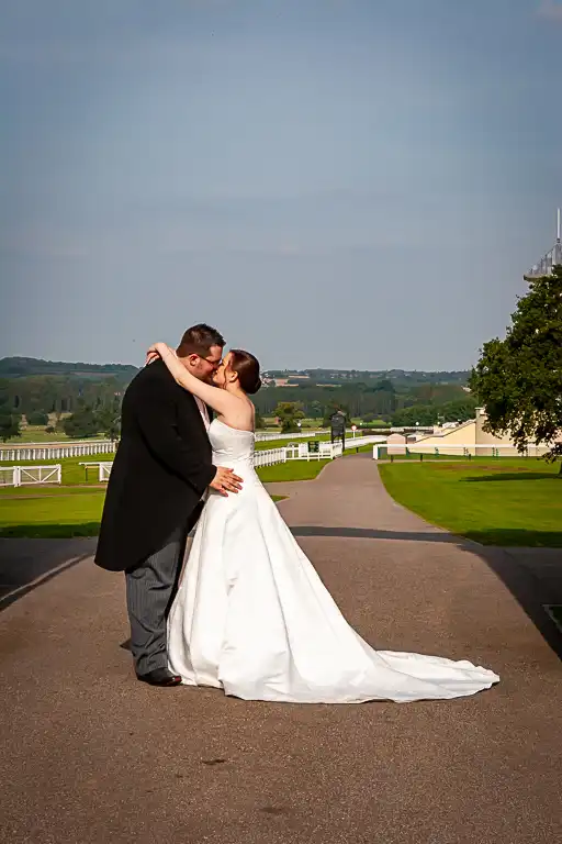 Wedding photography at Towcester Racecourse